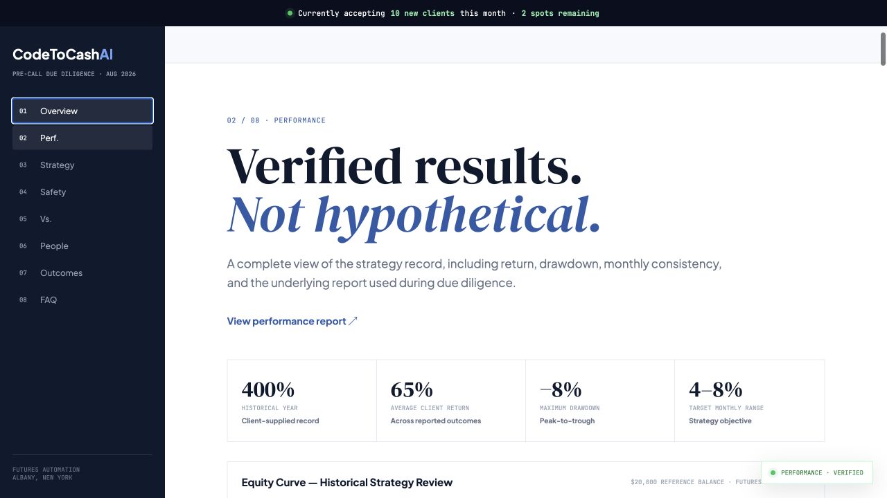 Full results pre-call page